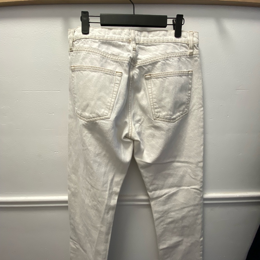 Frame Denim Straight Leg Jeans in Cream - Picture 10 of 13